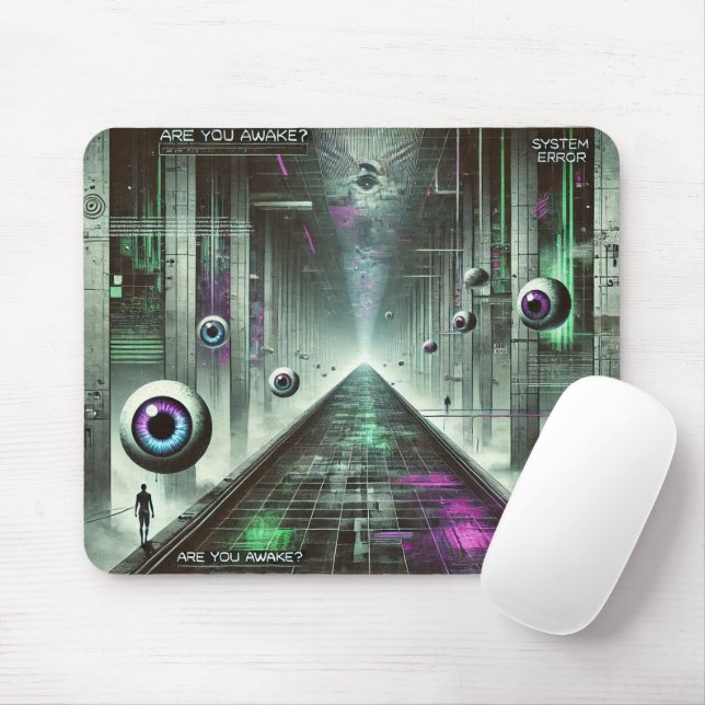🖱️ "Systemfehler: Sind Sie wach?" Weirdcore-Maus Mousepad (Mit Mouse)