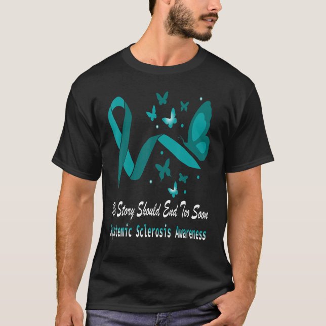 Systemic Sclerosis Awareness Butterfly Support Tea T-Shirt (Vorderseite)