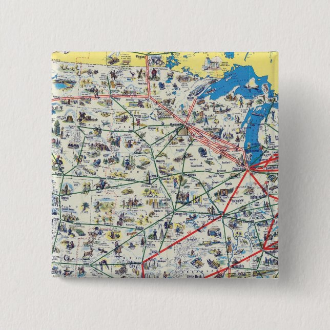 Systemkarte der American Airlines Button (Vorderseite)