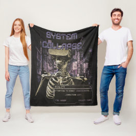 Systemkollaps - Techno-Dystopian Streetwear Fleecedecke