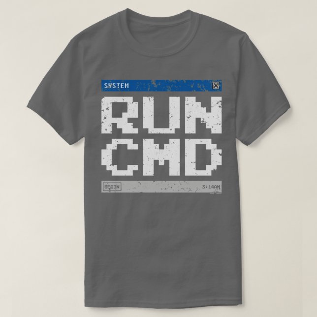 Systemkommandofenster mit RxTp abgenutzt T-Shirt (Design vorne)
