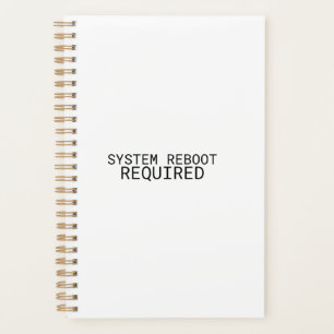 Systemneustart erforderlich 2026 Minimalist Daily  Planer
