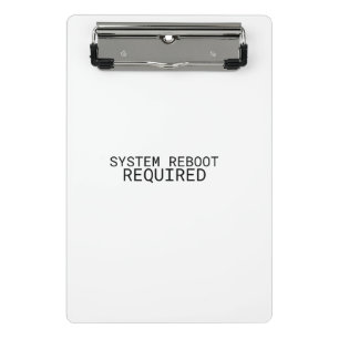 Systemneustart erforderlich Minimalist  Mini Klemmbrett