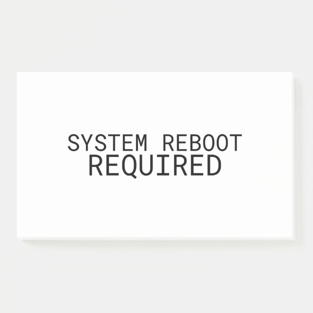 Systemneustart erforderlich Minimalist  Post-it Klebezettel (Vorderseite)
