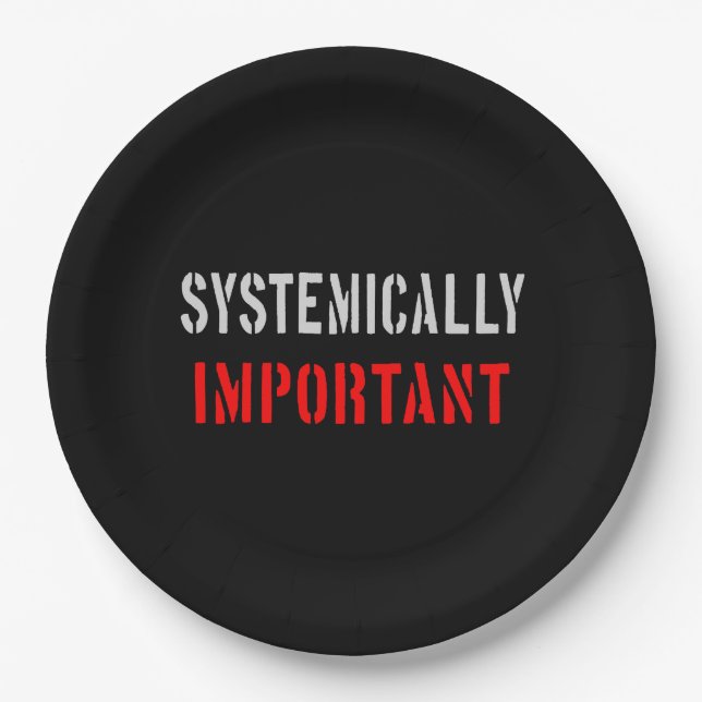 Systemrelevant Pappteller (Vorderseite)