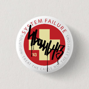 Systems-Kreuz - Rot Button