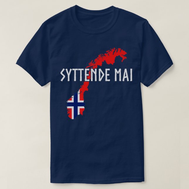 Syttentisch Mai Norwegisch T-Shirt (Design vorne)