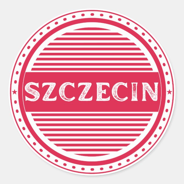 Szczecin City Pride Emblem – Polish Identity Runder Aufkleber (Vorderseite)