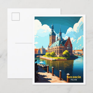 Szczecin Polen Kunstzeitalter Postkarte
