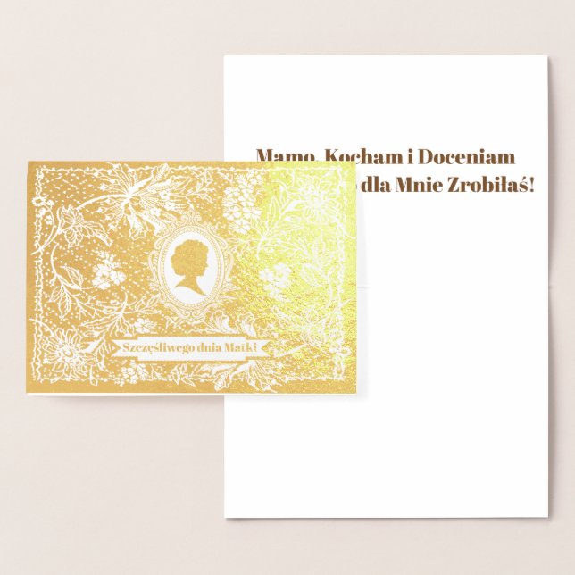 Szczęśliwego Dnia Matki - Karta Card Folienkarte (Anzeige)