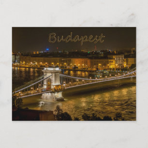 Szechenyi Chain Bridge, Budapest, Ungarn Postcard Postkarte