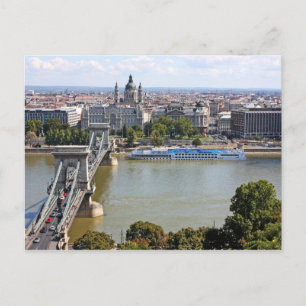 Szechenyi Chain Bridge, Budapest, Ungarn Postkarte