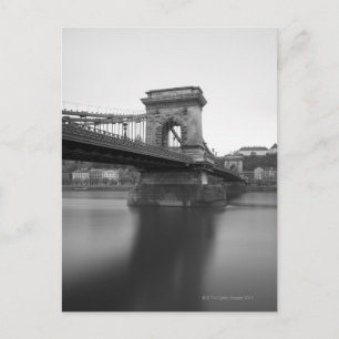 Szechenyi Kettenbrücke und Donau Postkarte