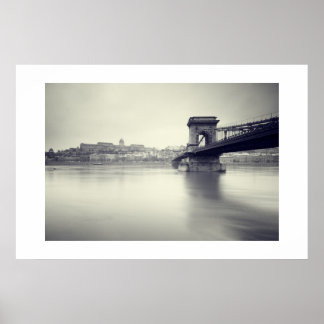 Szechenyi Kettenbrücke und Königspalast Poster