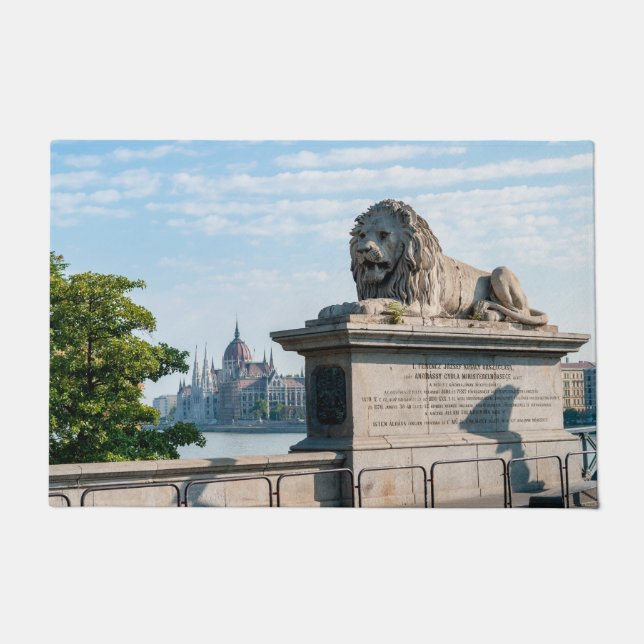 Széchenyi Kettenbrücke und Parlament von Budapest Fußmatte (Vorderseite)