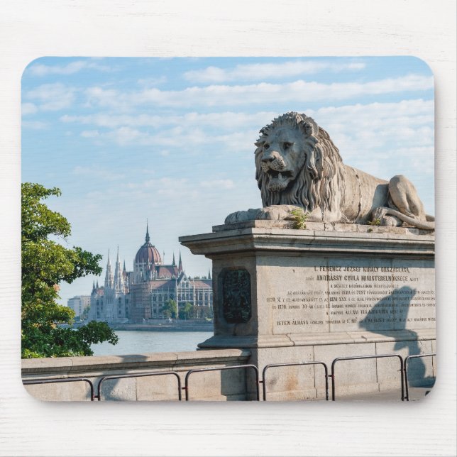Széchenyi Kettenbrücke und Parlament von Budapest Mousepad (Vorne)