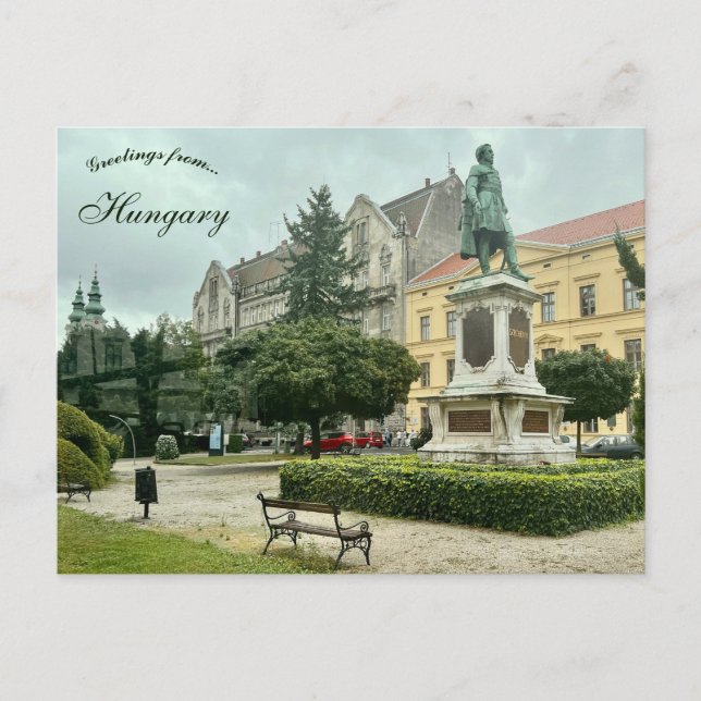 Széchenyi Square in Sopron Hungary Postkarte (Vorderseite)
