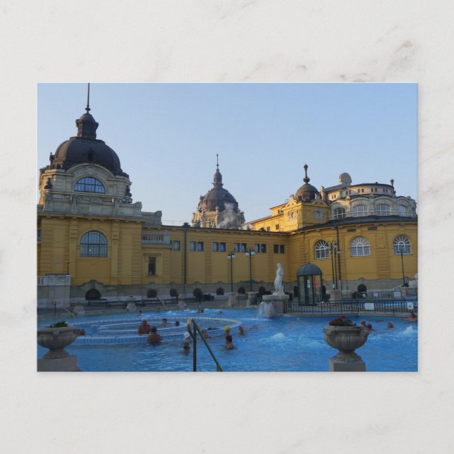 Széchenyi Thermal Baths, Budapest Postkarte (Vorderseite)