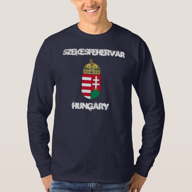 Szekesfehervar, Ungarn mit Wappen T-Shirt (Vorderseite)
