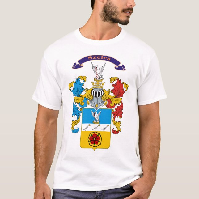 Szeles Familien-ungarischer Wappen-T - Shirt (Vorderseite)