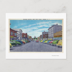 Szenarien der West First Street Business Section Postkarte