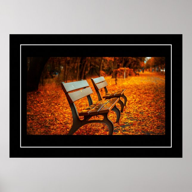 Szenario des Herbstfalls Poster (Vorne)