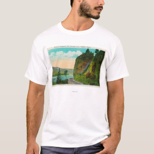 Szene an Shepperds Dell auf Columbia River T-Shirt