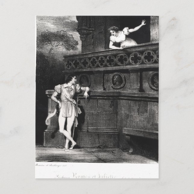 Szene aus Akt III von "Romeo und Julia" Postkarte (Vorderseite)