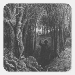 Szene aus "Das Regime des alten Mariners" 2 Quadratischer Aufkleber