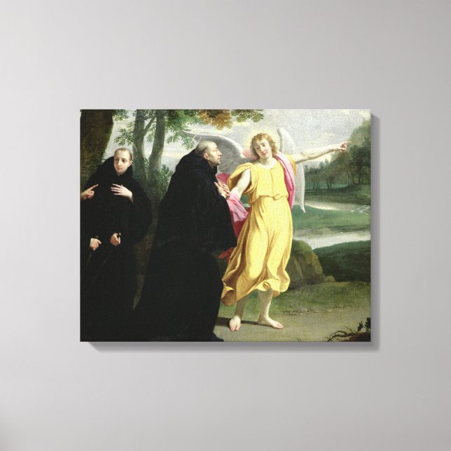 Szene aus dem Leben des Hl. Benedikt Leinwanddruck (Vorderseite)