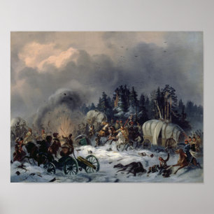 Szene aus dem russisch-französischen Krieg 1812 Poster