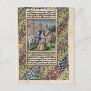 Szene aus den "Stunden von Louis d'Orleans" Postkarte
