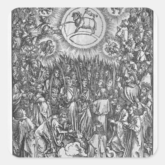 Szene aus der Apokalypse, Bewunderung der Quadratischer Aufkleber (Vorderseite)