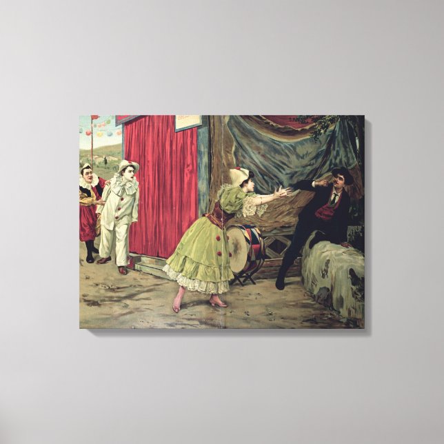 Szene aus der Oper "Pagliacci" Leinwanddruck (Vorderseite)
