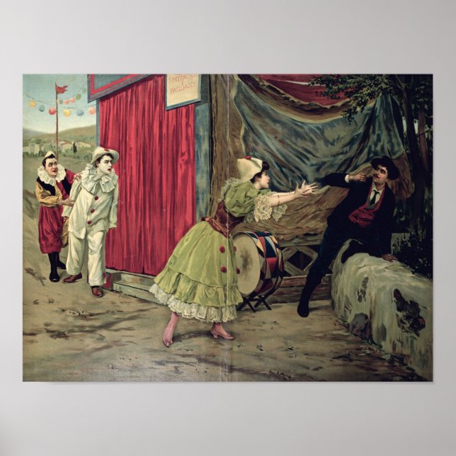 Szene aus der Oper "Pagliacci" Poster (Vorne)
