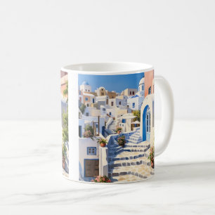 Szene aus Santorini Griechenland Kaffeetasse