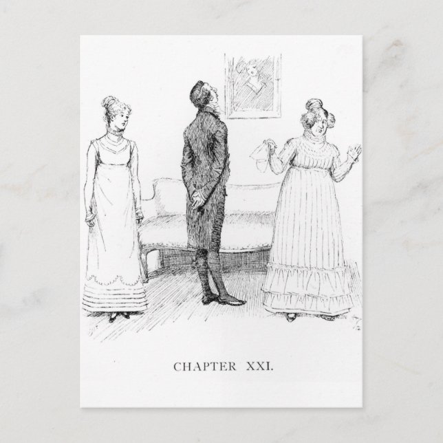 Szene aus "Stolz und Vorurteil" Postkarte (Vorderseite)