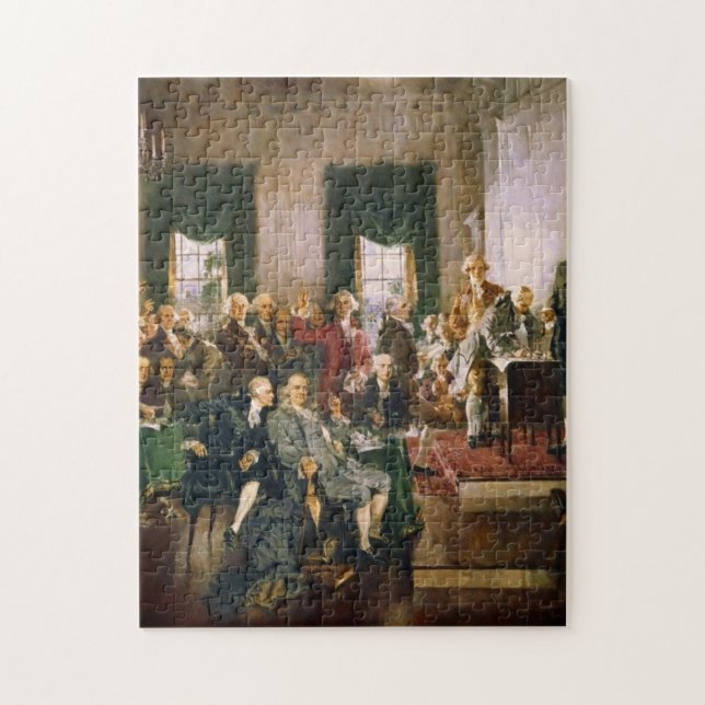 Szene bei der Unterzeichnung der Verfassung Puzzle (Vertikal)