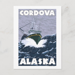 Szene der Fischerboote - Cordoba, Alaska Postkarte