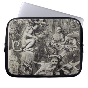 Szene der Hölle, Illustration dem Teil 3 Cha von Laptopschutzhülle