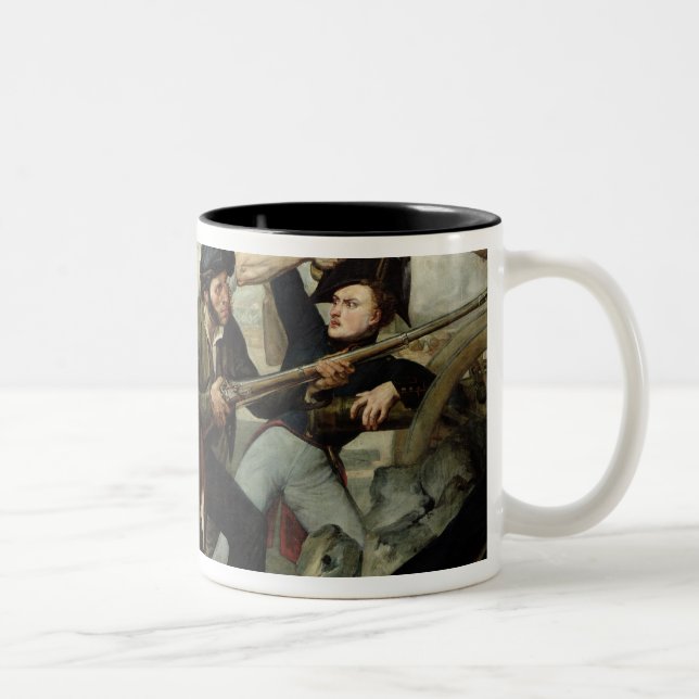 Szene der Revolution 1830 Zweifarbige Tasse (Rechts)