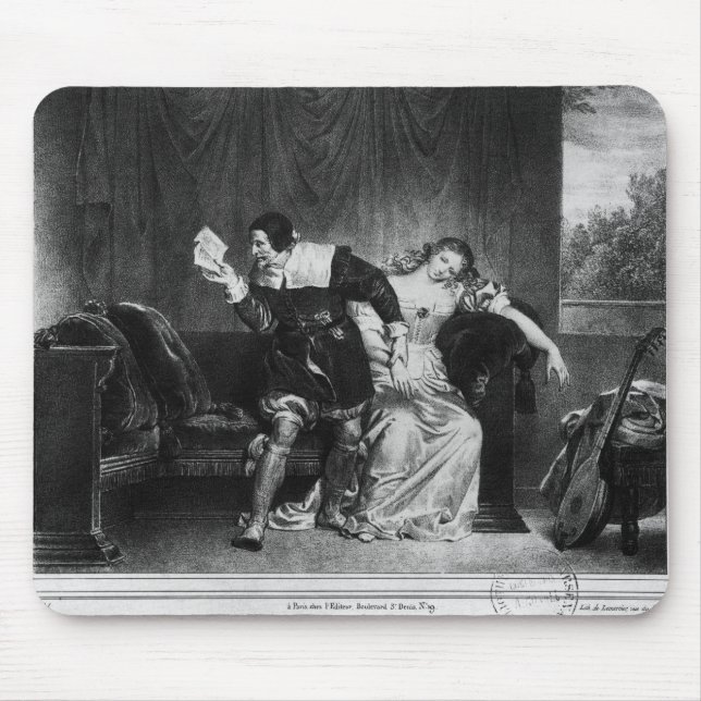 Szene des Buchstaben des Cousins Mousepad (Vorne)