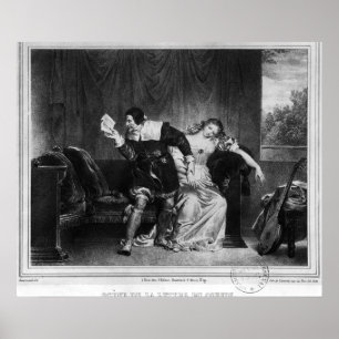 Szene des Schreibens des Cousins Poster