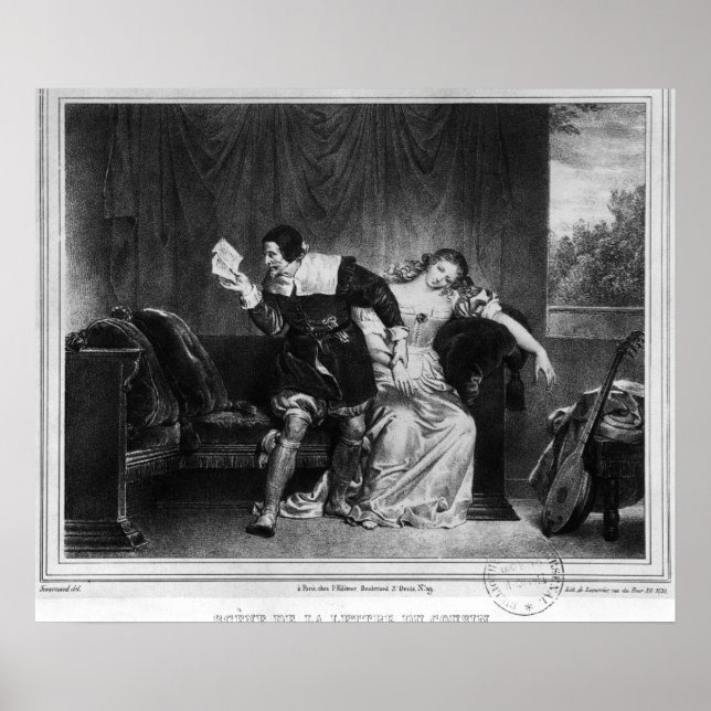 Szene des Schreibens des Cousins Poster (Vorne)