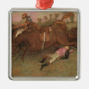 Szene Edgar Degass   vom Steeplechase Silbernes Ornament