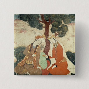Szene galante von der Ära von Shah Abbas I Button