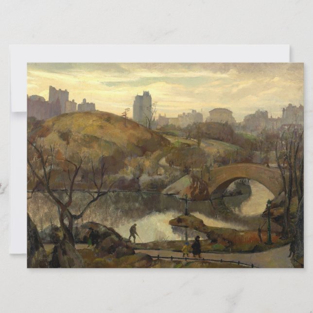 Szene im Central Park (New York City, NY, USA) Karte (Vorderseite)