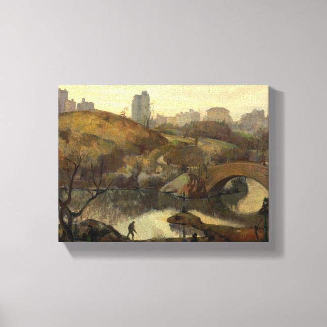 Szene im Central Park (New York City, NY, USA) Leinwanddruck (Vorderseite)