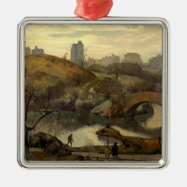 Szene im Central Park (New York City, NY, USA) Ornament Aus Metall