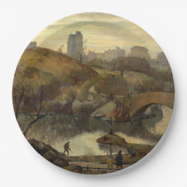 Szene im Central Park (New York City, NY, USA) Pappteller